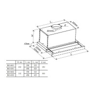 Встраиваемая вытяжка Gefest ВО 4601 К21