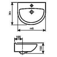 Раковина Santeri Родничок 45 см ( 1.3131.0.S00.10B.0)