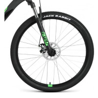 Велосипед Forward Apache 27,5 2.2 D черный матовый/ярко-зеленый 2022 г 15" RBK22FW27298