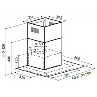 Каминная вытяжка Lex Apollo N 600 inox