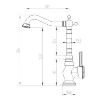 Смеситель для кухни Milacio Pekin MC.500.BBR черная бронза