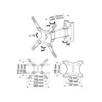 Кронштейн для телевизора Trone ЖК-751 черный