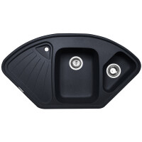 Кухонная мойка Zigmund & Shtain ECKIG 1000.2 темная скала