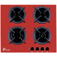 Встраиваемая газовая варочная панель Лысьва GR0460G00 красный