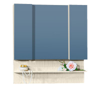 Зеркальный шкаф Бриклаер Карибы 100 светлая лиственница