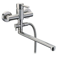 Смеситель для ванны WasserKraft Wern 4202L матовый хром