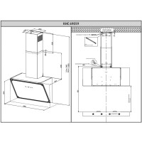 Каминная вытяжка Korting KHC 69059 RGW