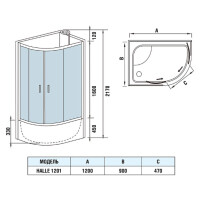 Душевая кабина WeltWasser WW500 Halle 1201 R