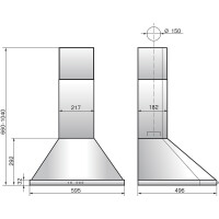 Каминная вытяжка Elikor Сигма 60П-650-К3Д антрацит/бронза