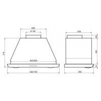 Встраиваемая вытяжка Elikor Врезной блок 72Н-1000-Э4Д нержавеющая сталь