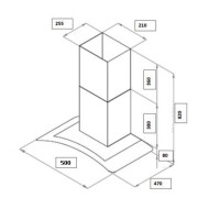 Каминная вытяжка Maunfeld Ancona Plus A 50 нержавеющая сталь/прозрачное с