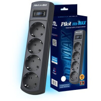 Сетевой фильтр Pilot m-MAX 5м (4 розетки) серый