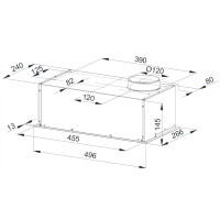 Встраиваемая вытяжка Weissgauff Alpha 50 PB BL