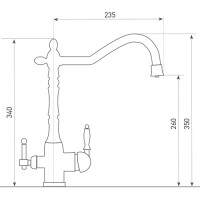 Смеситель для кухни Zigmund & Shtain ZS 1900B каменная соль