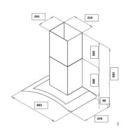 Каминная вытяжка Maunfeld Ancona Plus A 90 нержавеющая сталь/прозрачное с