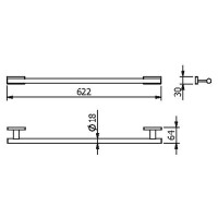 Полотенцедержатель одинарный Langberger Alster (10901A) хром