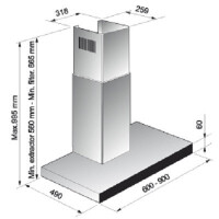 Каминная вытяжка Korting KHC 9770 GW