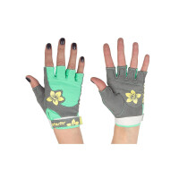 Перчатки для фитнеса Starfit SU-112 серый/мятный/желтый S