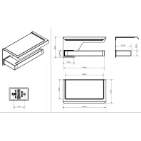 Бумагодержатель с полочкой Sonia S-Cube 173938