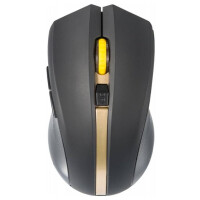 Мышь Oklick 495MW черный/золотистый