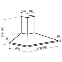 Каминная вытяжка Lex Basic 500 inox