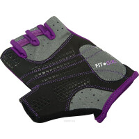 Перчатки для фитнеса Starfit SU-113 черный/фиолетовый/серый XS