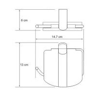 Держатель туалетной бумаги с крышкой WasserKraft Berkel K-6825