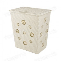 Корзина для белья Альтернатива Плетенка М2030 слоновая кость