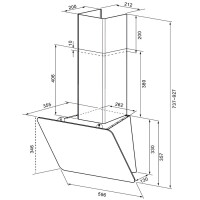 Каминная вытяжка Krona Liora 600 ivory S