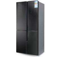 Холодильник Ginzzu NFK-500 черное стекло