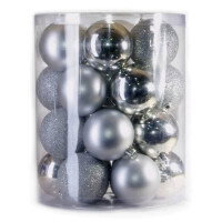 Набор шаров Ели PENERI JNP140613 серебро 24шт
