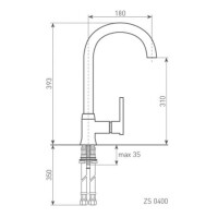 Смеситель для мойки Zigmund & Shtain ZS 0400 швейцарский шоколад