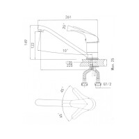 Смеситель для кухни Granula GR-1023 пирит