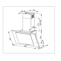 Каминная вытяжка Weissgauff Gamma 60 PB BL