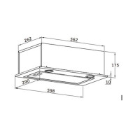 Встраиваемая вытяжка HOMSair Camelia Power 60RD нержавеющая сталь
