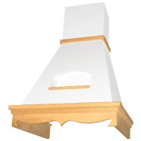 Каминная вытяжка Elikor Бельведер 60П-650-П3Г бежевый/дуб неокрашенный