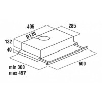 Встраиваемая вытяжка Delonghi KT-A114 BF