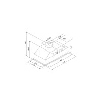 Встраиваемая вытяжка Krona Elisa Glass White 600 PB