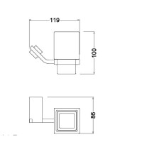 Стакан к стене Schein Watteau 123CS-R