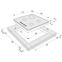 Встраиваемая газовая варочная панель Krona ORTICA 60 WH