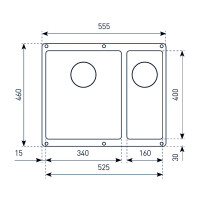 Кухонная мойка Zigmund & Shtain Integra 500.2 осенняя трава