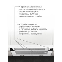 Встраиваемая вытяжка Hyundai HBH 6232 W