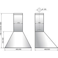 Каминная вытяжка Elikor Эпсилон 60П-430-П3Л чёрный/бронза
