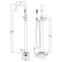 Смеситель для ванны Timo Saona 2310/00Y-CR хром