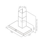 Каминная вытяжка Jetair Touch BL/A/60