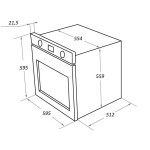 Встраиваемый электрический духовой шкаф Maunfeld EOEFG.566RBG.MT