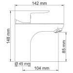 Смеситель для раковины WasserKraft Leine 3503 хром