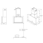 Каминная вытяжка Korting KHC 65330 GN