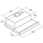 Встраиваемая вытяжка Cata TF 5250 X/А