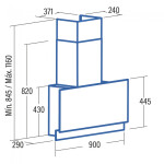 Каминная вытяжка Cata Goya pro 90 BK